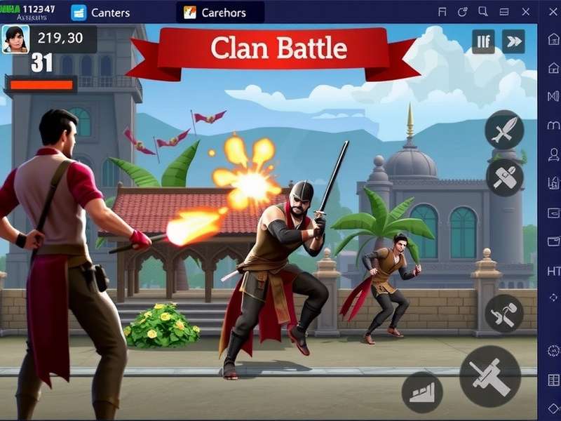 Intense clan warfare in the game Indian Blade Assassins Clan Battle